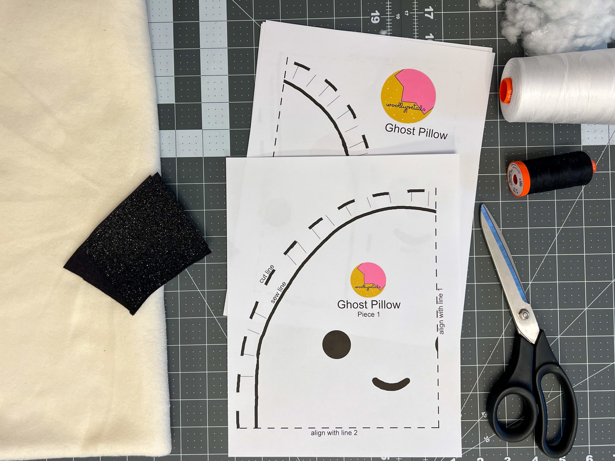 Ghost pillow tutorial woollypetals