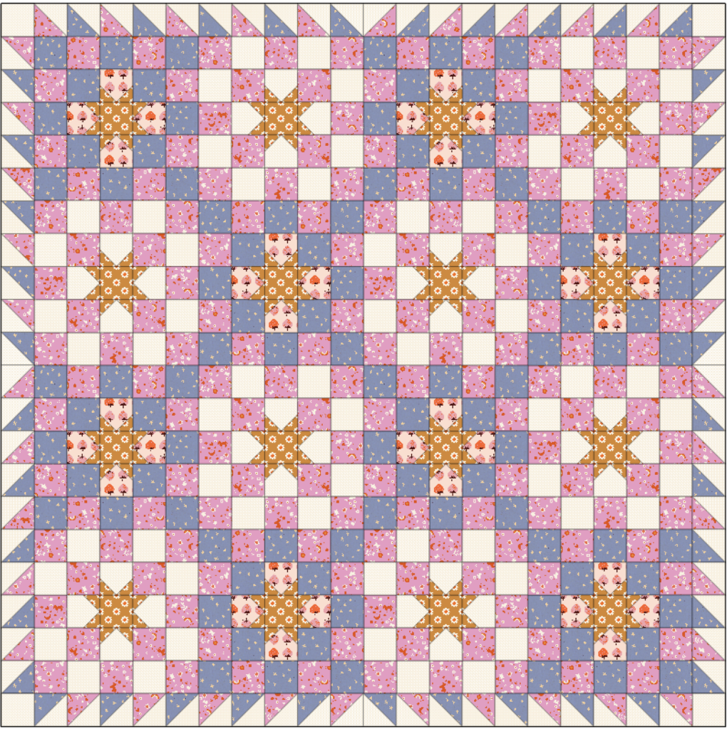 woollypetals New Star Quilt Pattern Mock Ups