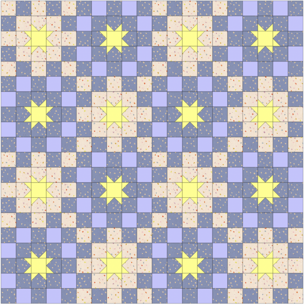 woollypetals New Star Quilt Pattern Mock Ups