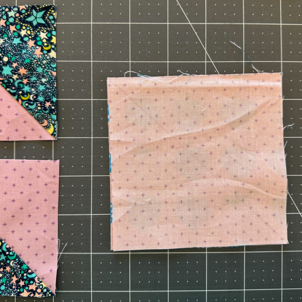 Woollypetals New Star Beginner Quilt Course HST Two at a time Method