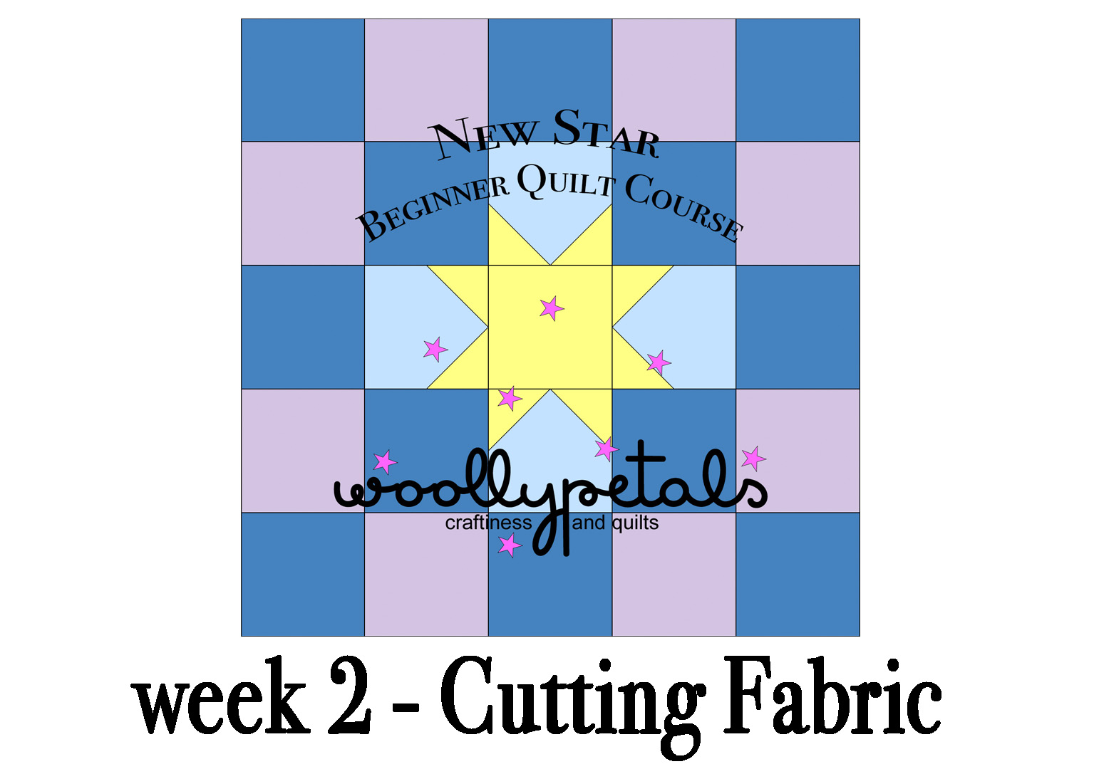 woollypetals New Star Beginner Quilt Course Week 2 Image