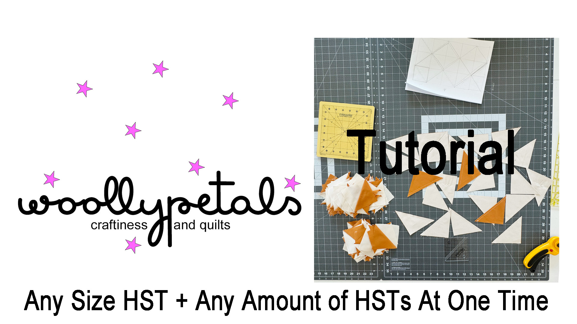 woollypetals How to Make any number of HSTs of any size HST at one time.
