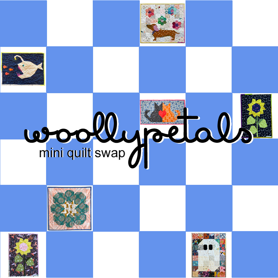 Woollypetals Mini Quilt Swap 2024 Logo