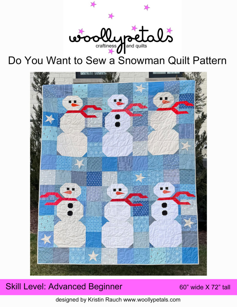 Do You Want to Sew a Snowman Pattern by woollypetals  Quilt Cover Image 