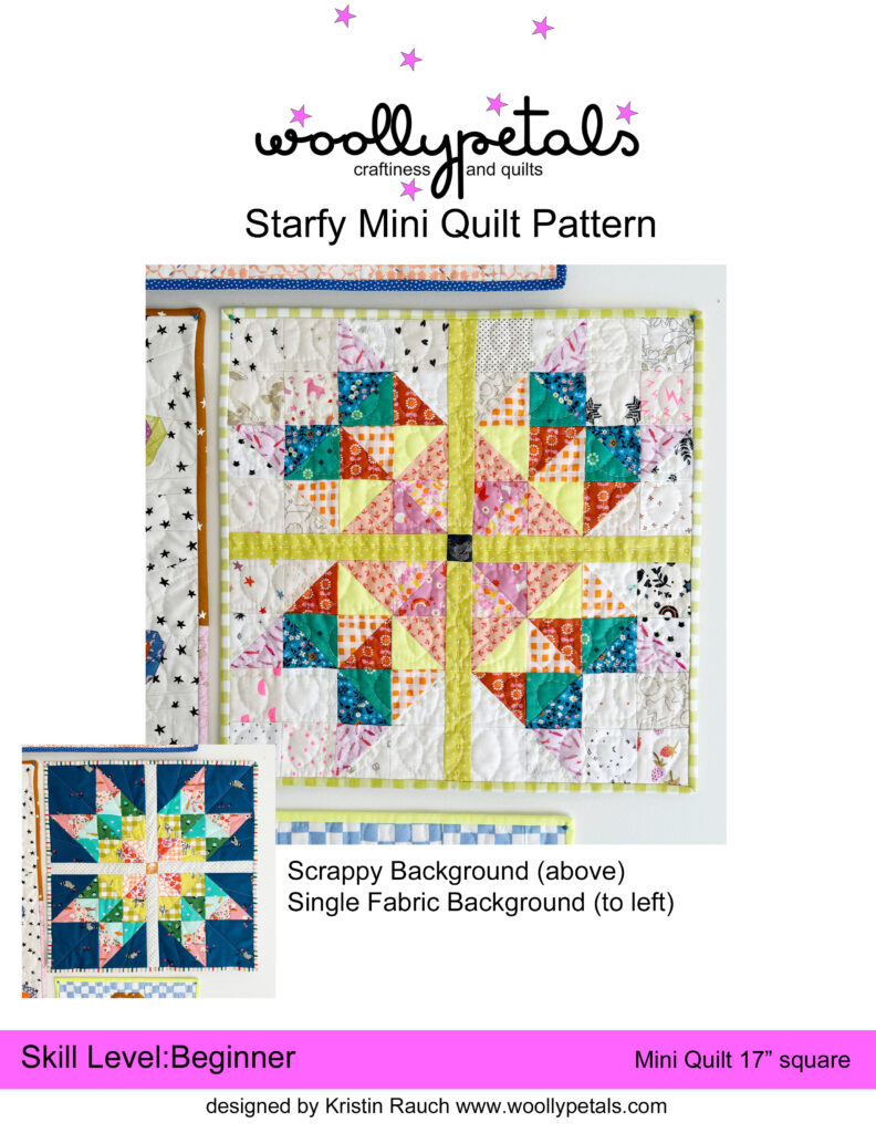 Starfy Mini Pattern by woollypetals  Quilt Cover Image 