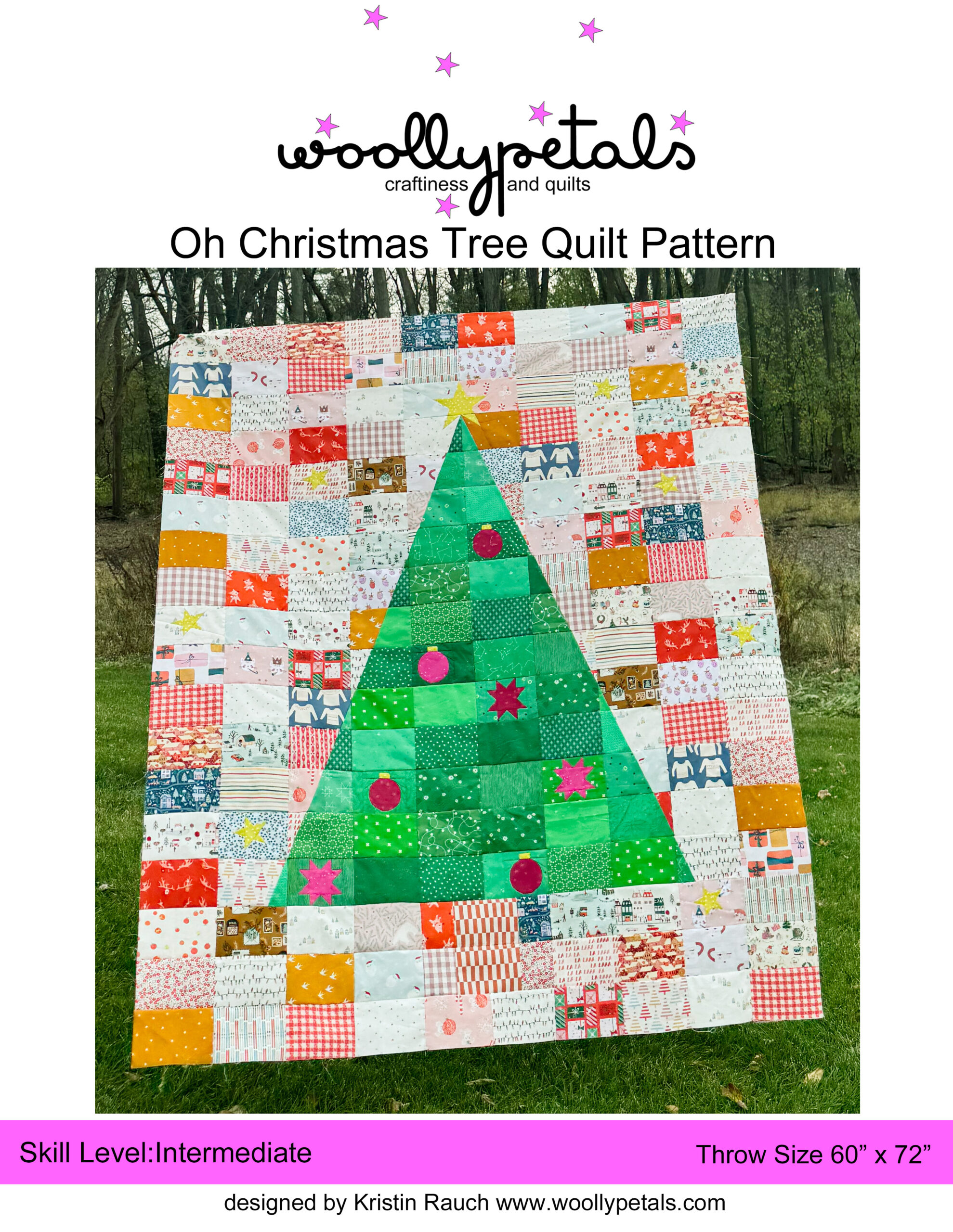Woollypetals Oh Christmas Tree Pattern Cover
