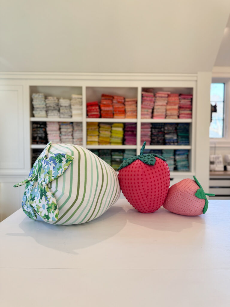 Sewing Pattern for woollypetals 3D Strawberries in the Tall Style.