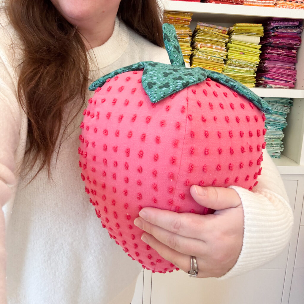 woollypetals Strawberry Pillow Pattern Release Medium Tall Strawberry